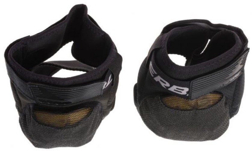 a pair of Rollerblade urban knee pads in top view